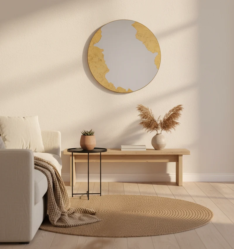 Miroir or salon moderne 50cm - Ornato