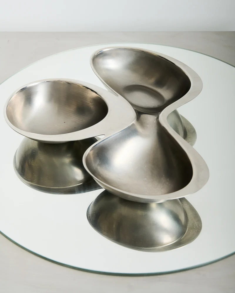 Plat de service apéritif forme Space age, Alessi, 1970-1980