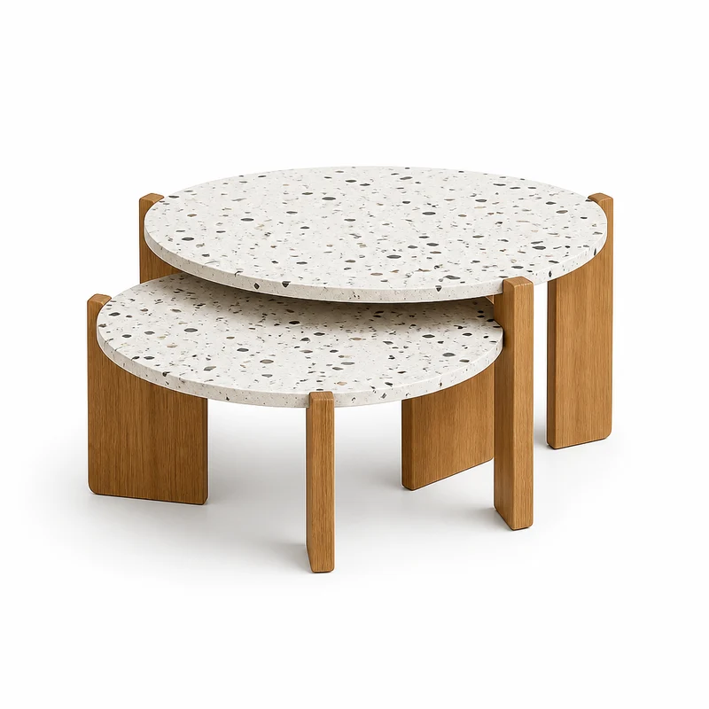 Tables basses gigognes Terrazzo Nerea
