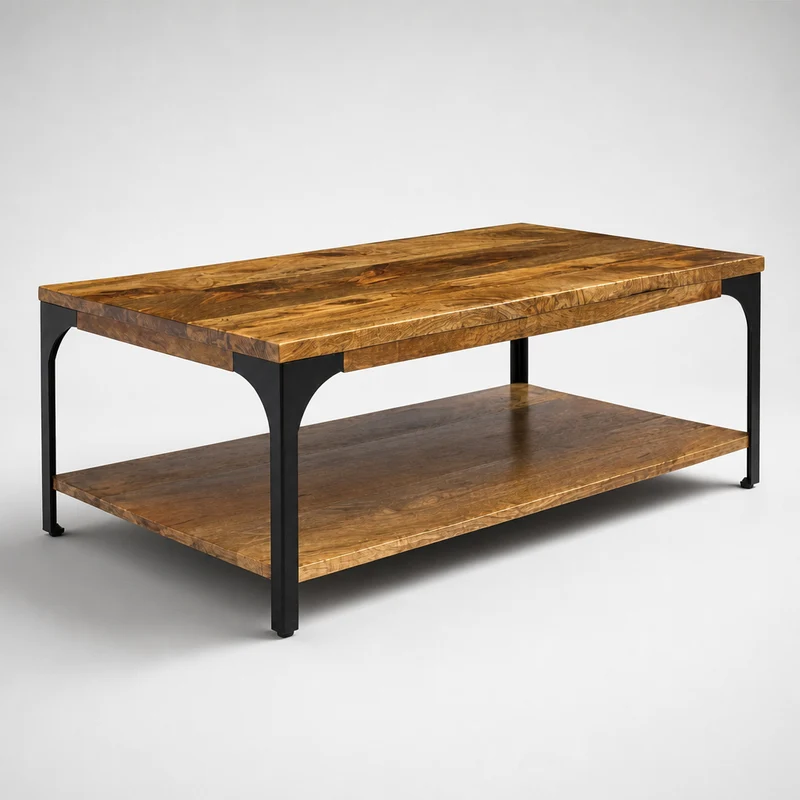Table basse en bois massif Hudson