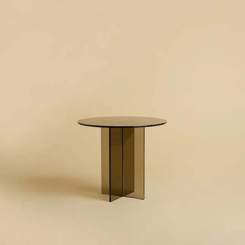 Round Glass Side Table - AMAMI Series