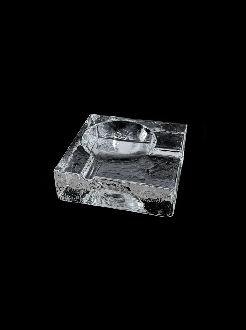 Vintage scadinavian glass ashtray