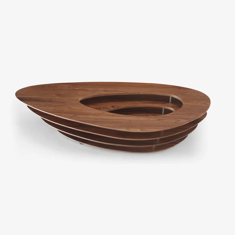 INTERSTICE - Table basse Noyer