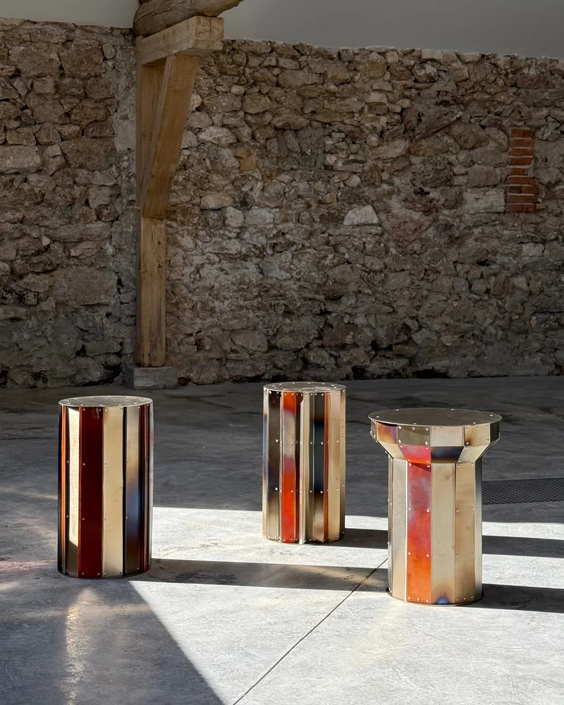 Set of 3 Stools – Golden Ruins Collection
