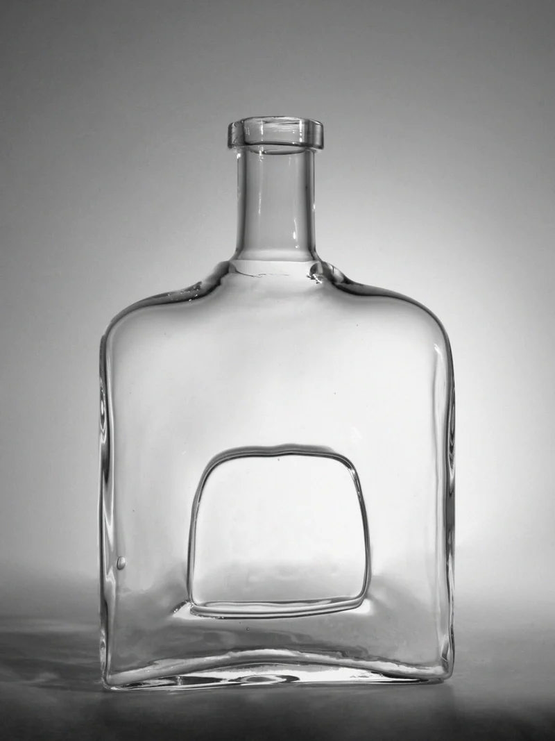 Erik Höglund Art Glass Bottle, For Kosta Boda, 1960s