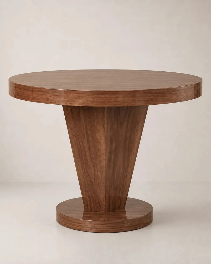 Adrian Center Table - Glossy Walnut