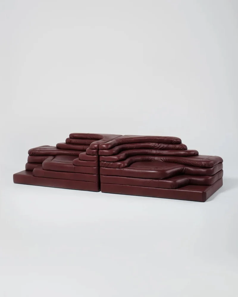 De Sede DS-1025/09 Terrazza by Ubald Klug – Dark Red Leather, 1970s