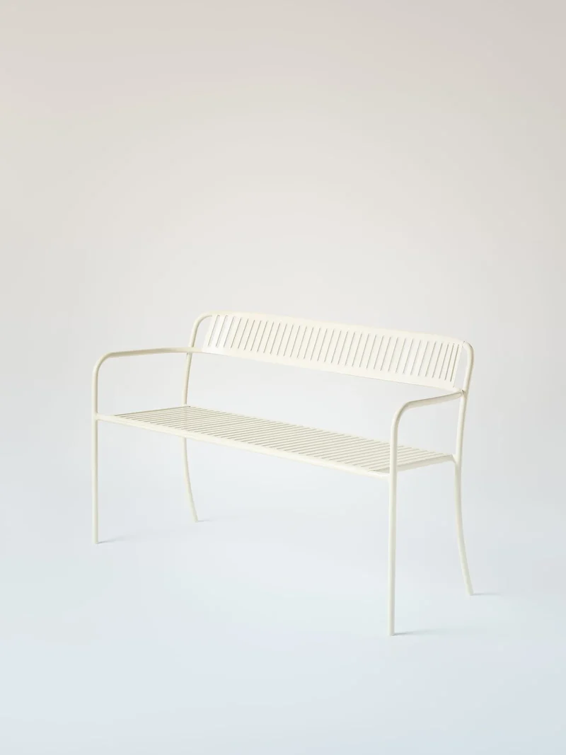 PATIO - Banc avec dossier lames
