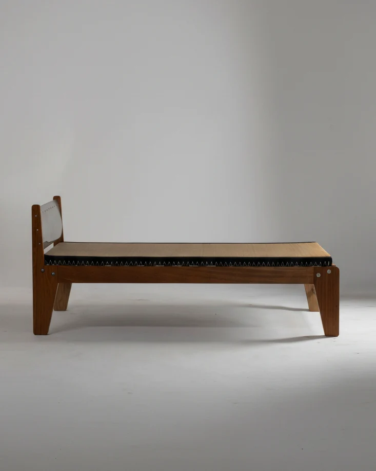 Ossature Daybed - chêne massif et tôle d'aluminium cintrée