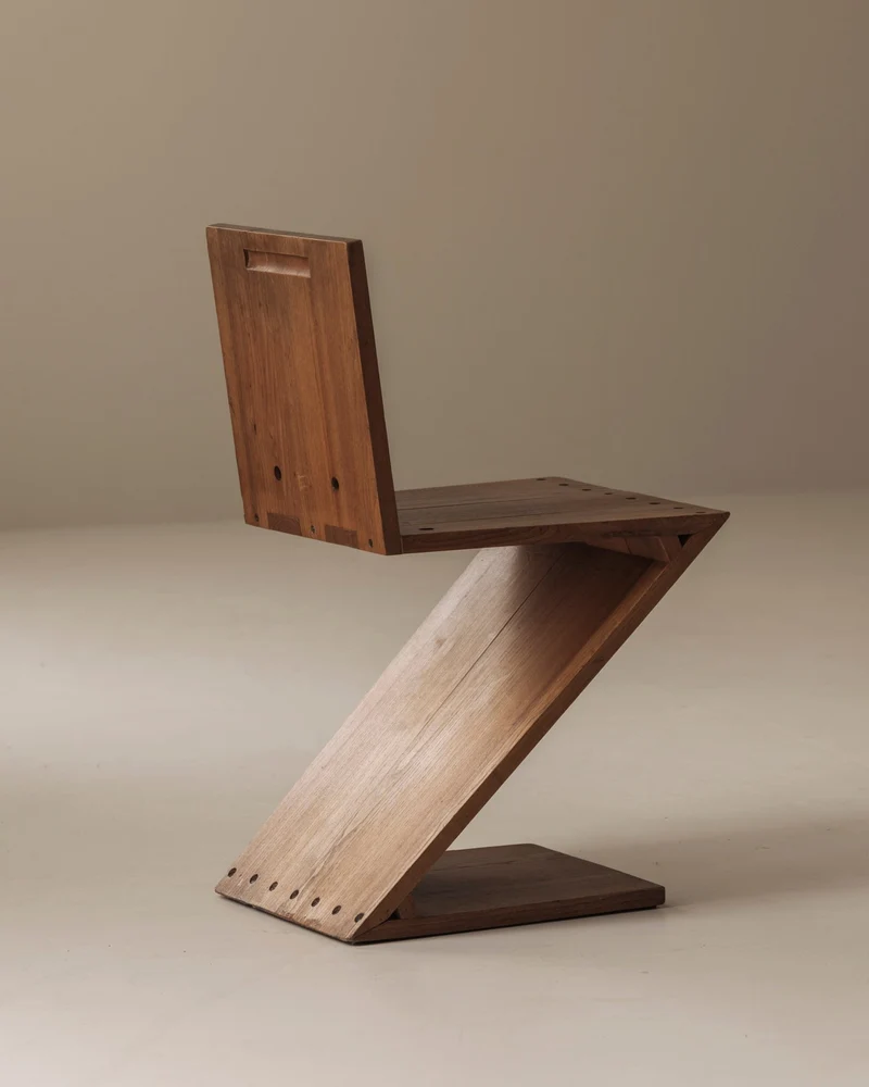 Early Zig Zag chair by Gerrit Thomas Rietveld for Gerard van de Groenekan, 1960s