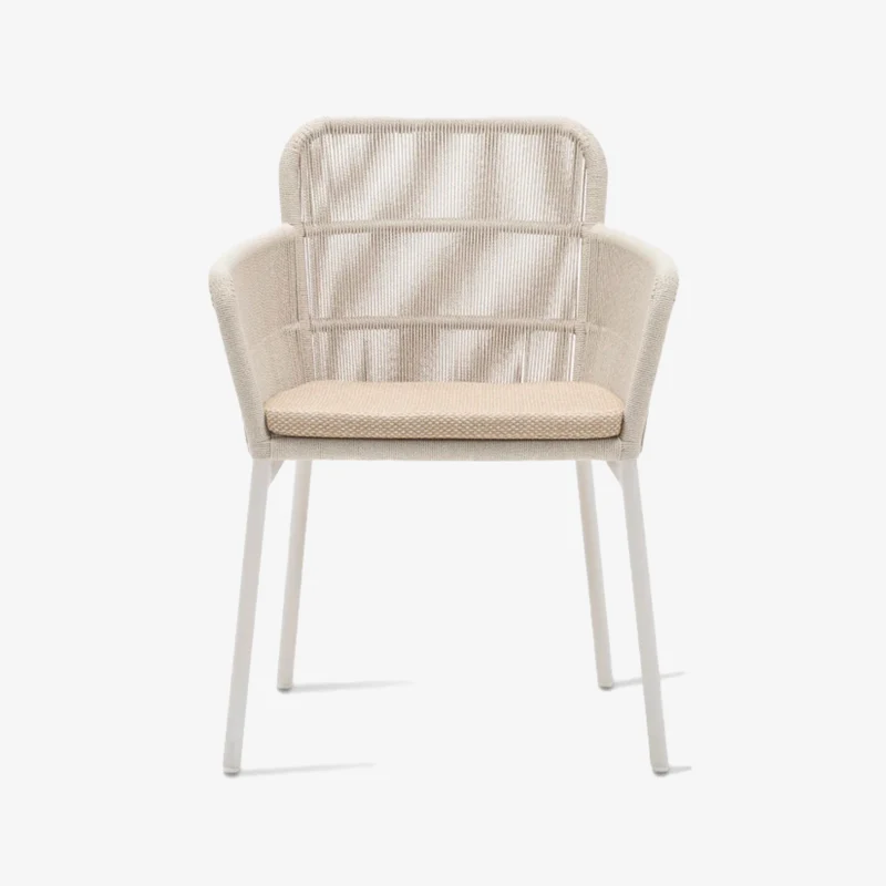 AKARI - Chaise repas extérieur avec coussin d’assise