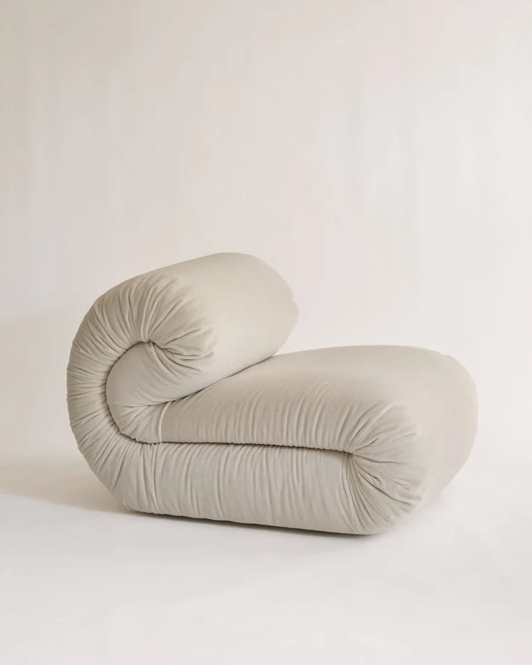 Riccio Armchair in Alpaca Velvet