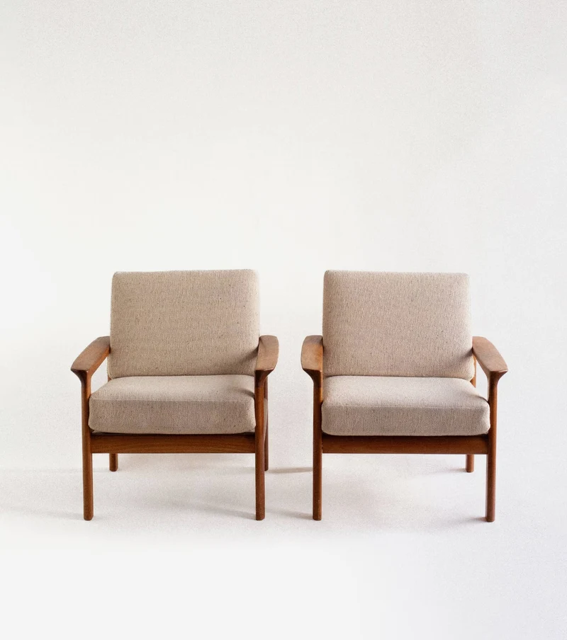 Danish Teak Lounge Chairs by Arne Wahl Iversen for Komfort