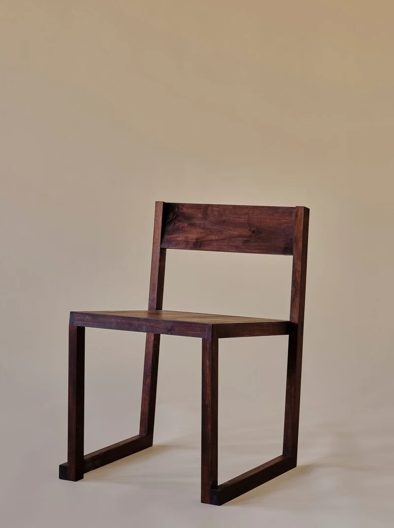 Stacking Chair in Smoked Walnut