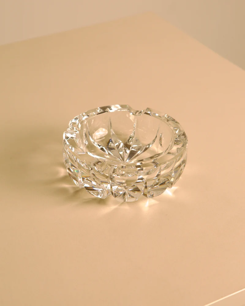 "Ambassadeur" Clear Crystal Ashtray by Saint-Louis, 1970s