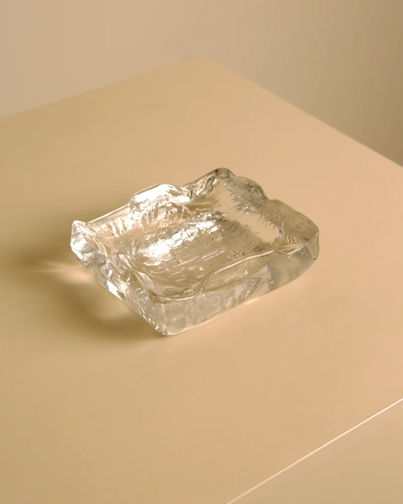 Clear Crystal Ashtray by Daum, 1960s