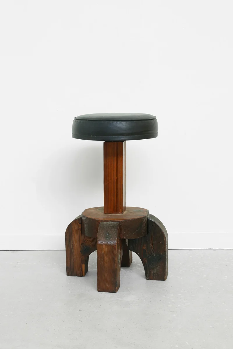Brutalist Wood Stool