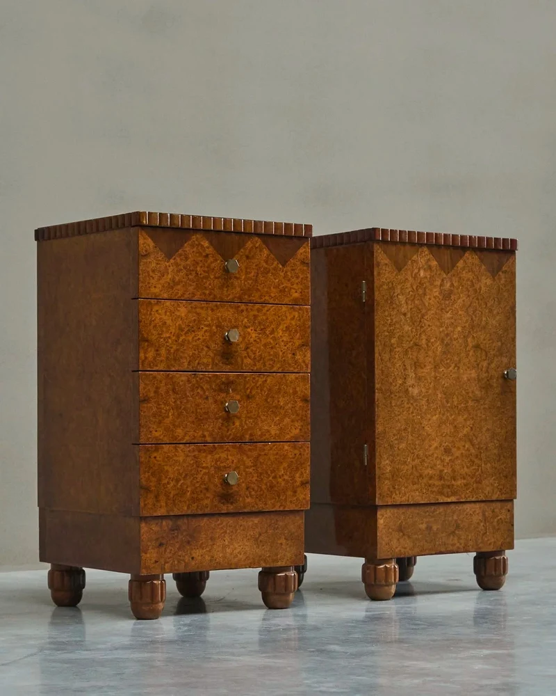 Exceptional Pair of Art Deco Cabinets Europe 1930s