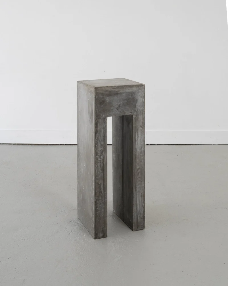 Sculptural Composite Simulated Zinc Plinth
