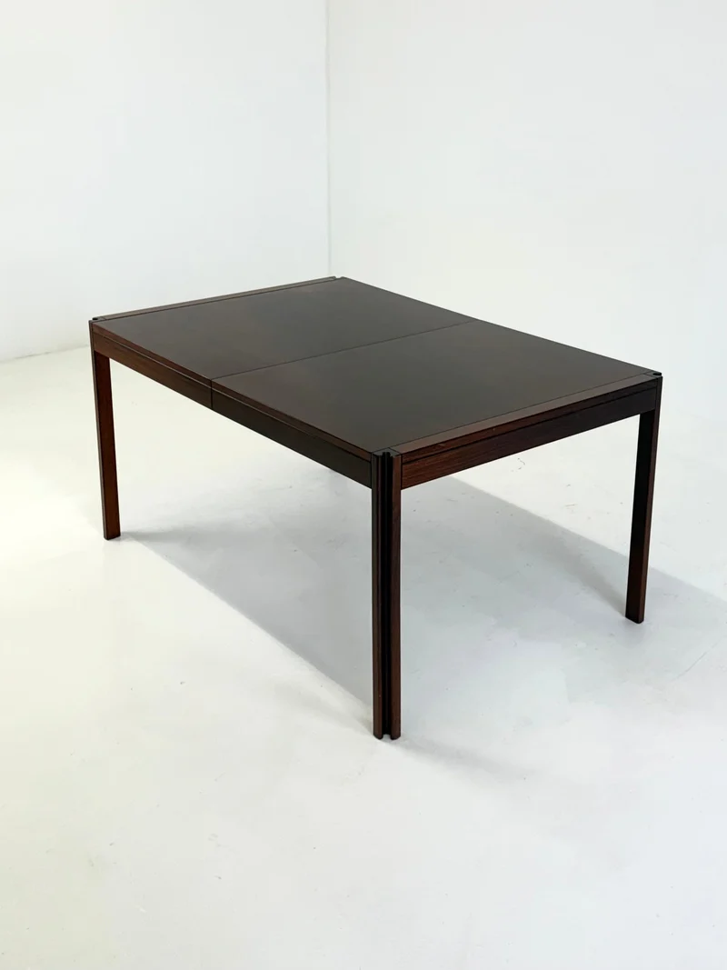 4D Wooden Vintage Dining Table by Angelo Mangiarotti for Molteni