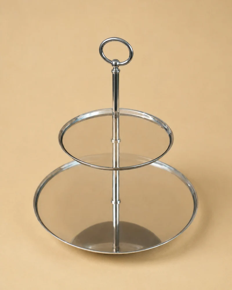 Ercuis Two-Tier Silver-Plated Serving Stand