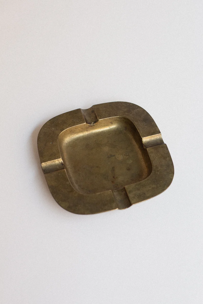 Modernist Brass Ashtray