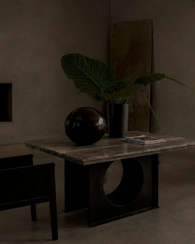 Túnel Table in Steel and Marble