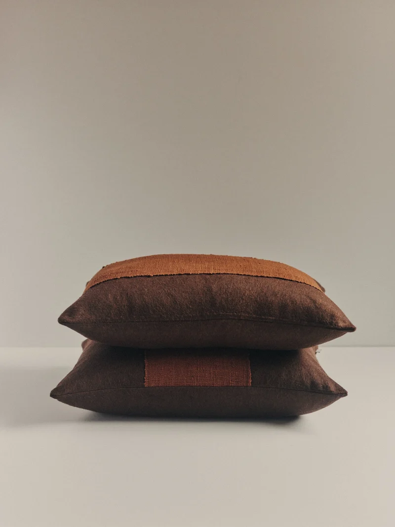 Handwoven Brown Cushion