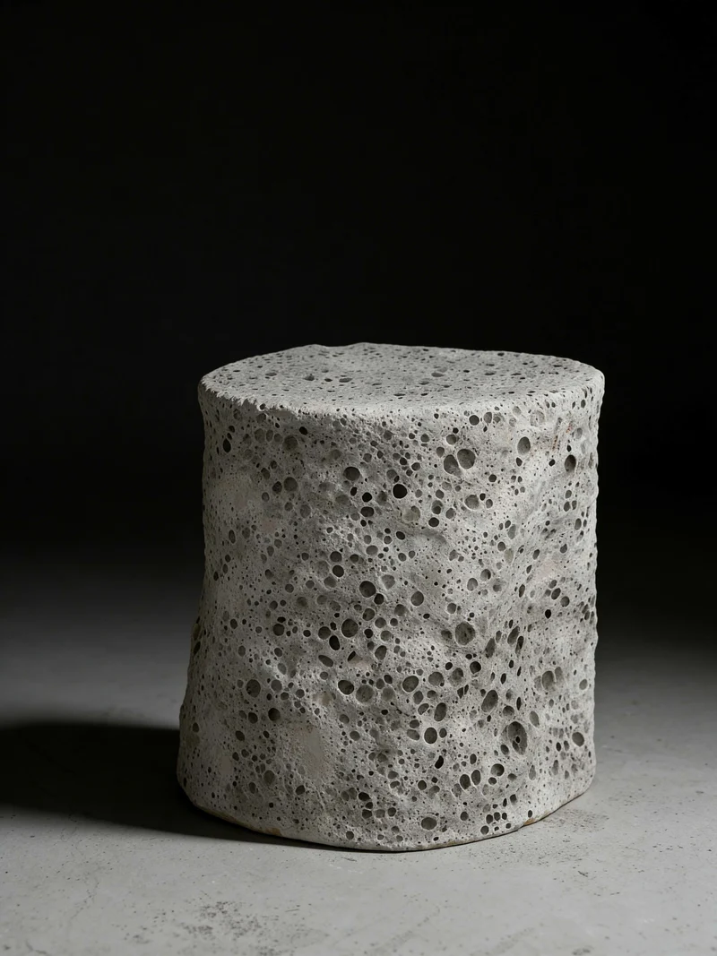 Lunar Brick Side Table Stoneware