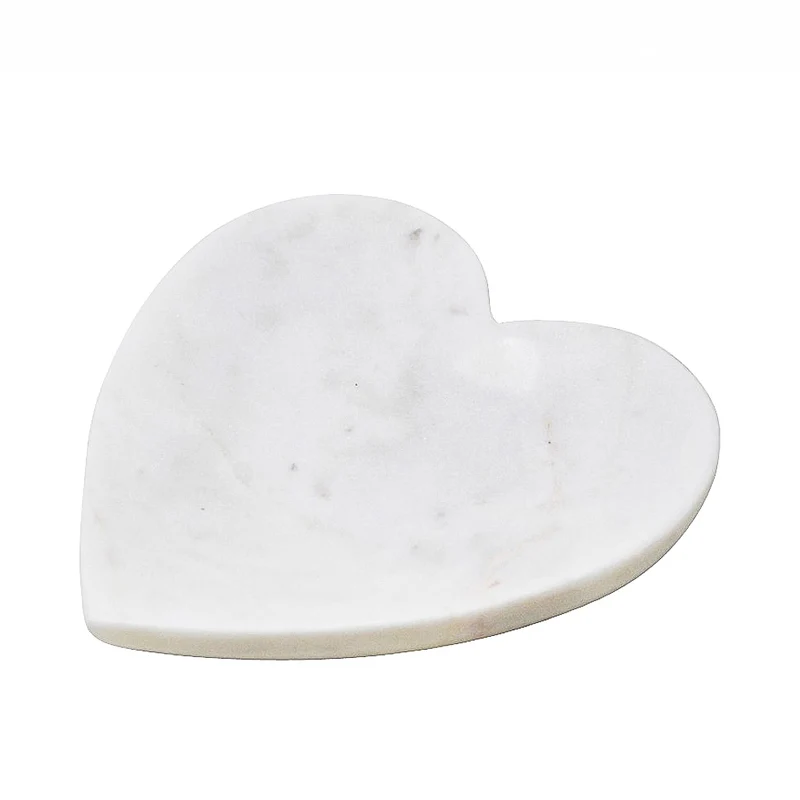 Assiette décorative - Coeur en marbre