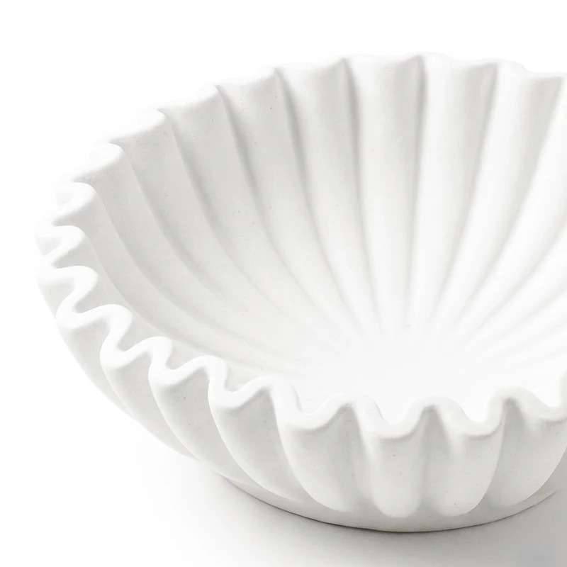 Pot blanc - Forme de coquillage