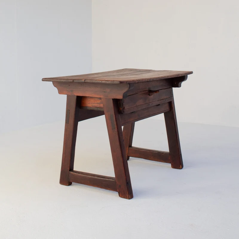 Primitive Solid Wood Side Table