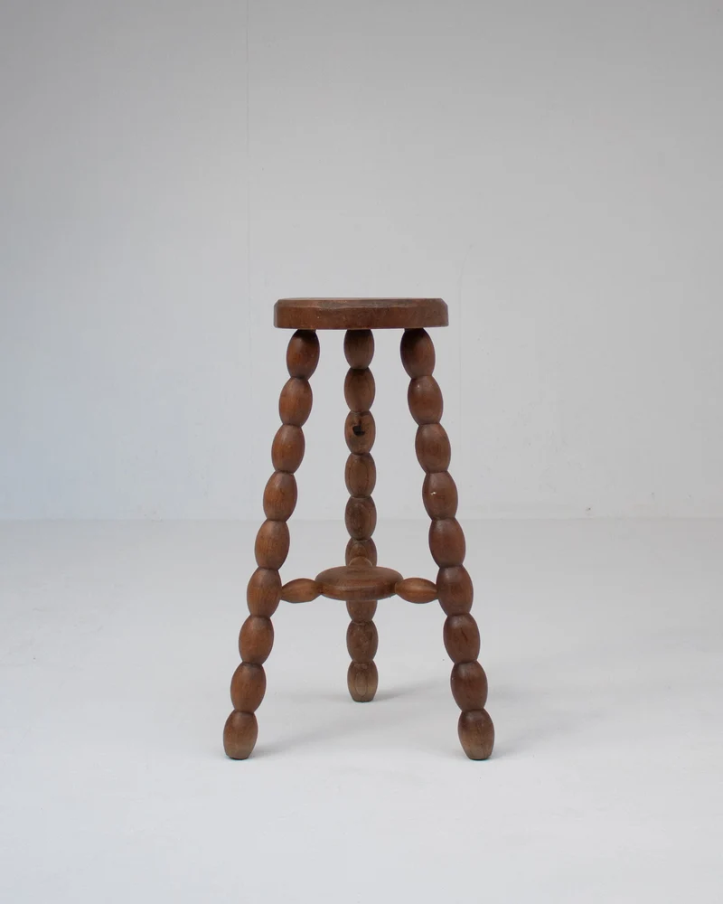 Bobbin Stool in Solid Walnut Wood
