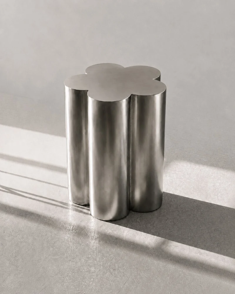 Barvinok Stainless Steel Side Table