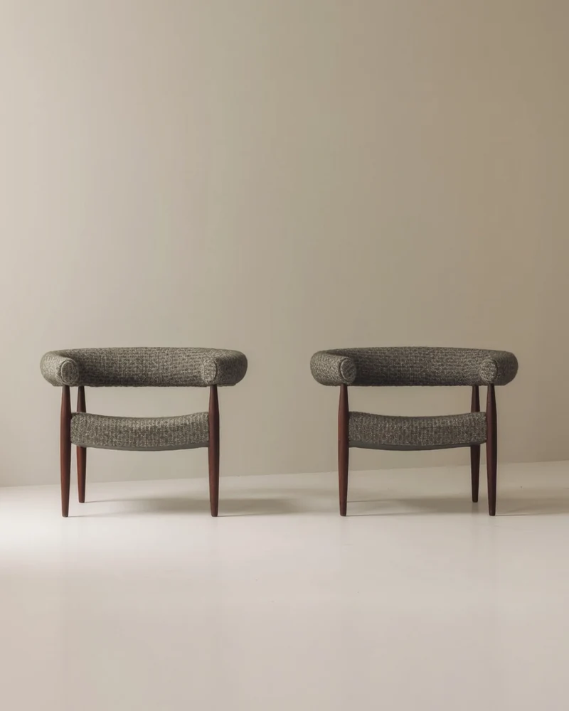 Very rare set of 'Ring Chairs' by Nanna and Jørgen Ditzel, Denmark 1958