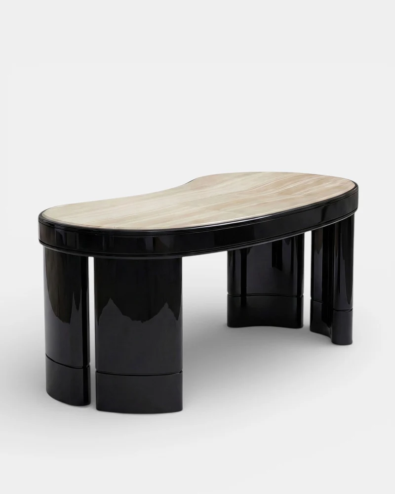 Nicola Black And Ivory Onyx Desk