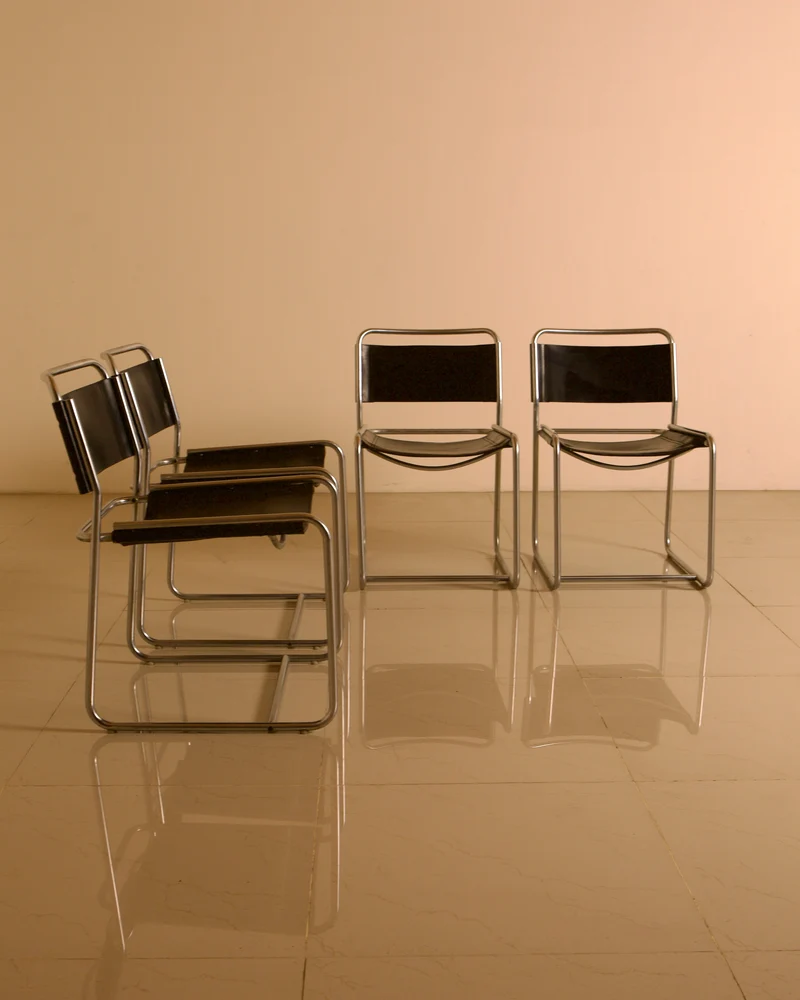 Set of 4 chair "SE18" by Claire Bataille & Paul Ibens for Spectrum 60's