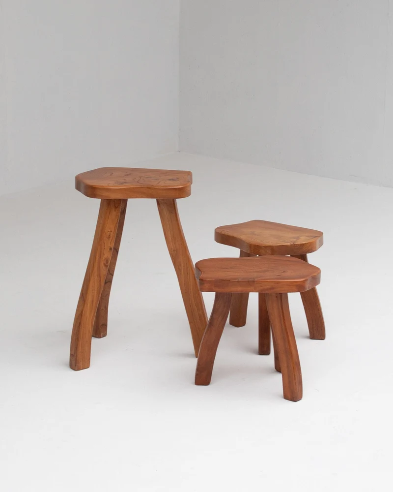 Organic Teak Stool Set