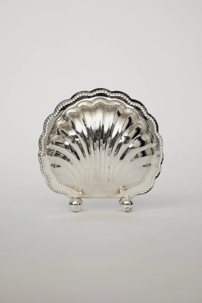 Vintage Silver-Plated Shell Napkin Holder