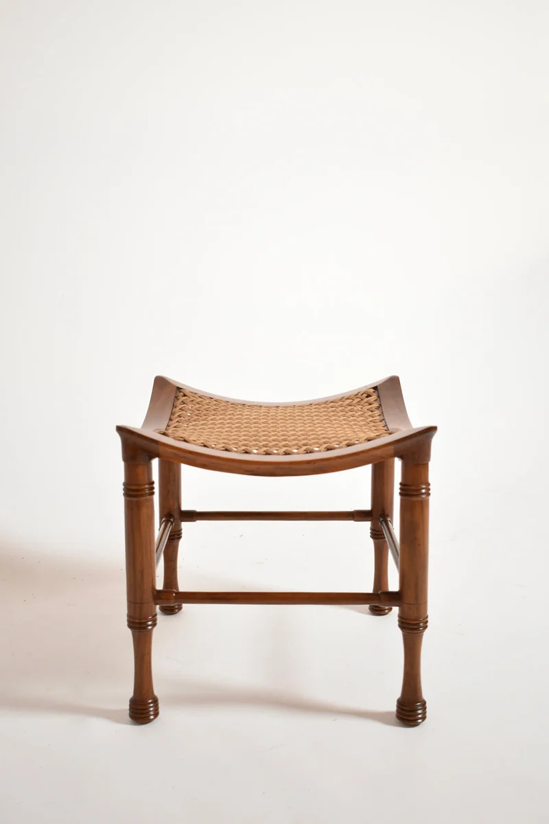 Thebes Arts & Crafts Wooden Stool, 1900s