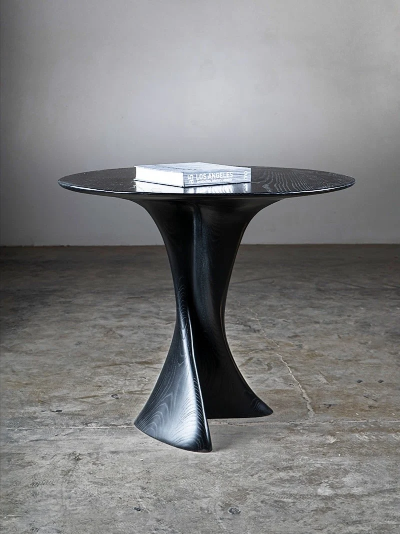Sculptural Dervish Table in Ash wood Ebony stain
