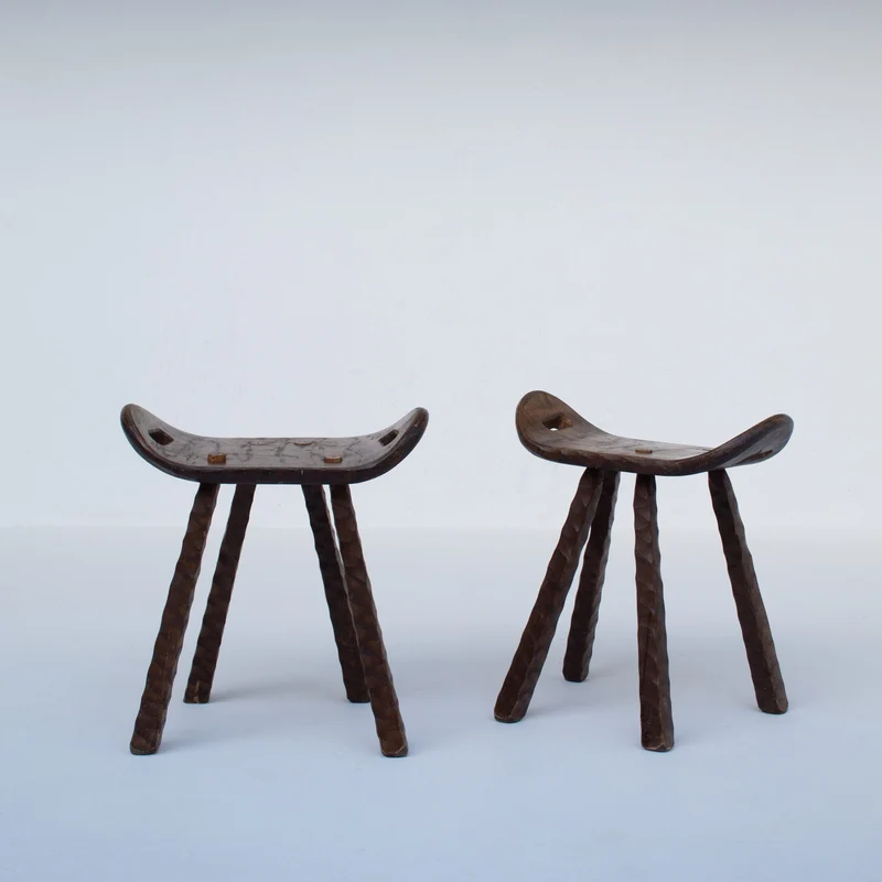 Set of Brutalist stools