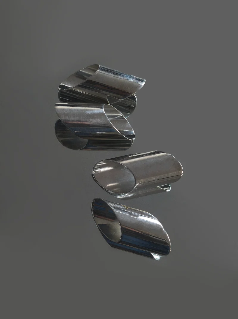 Set of 4 Silver-plated Napkin Rings