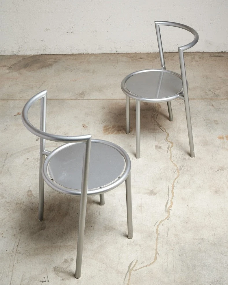 Pair of Metallo Chairs by Sergio Calatroni