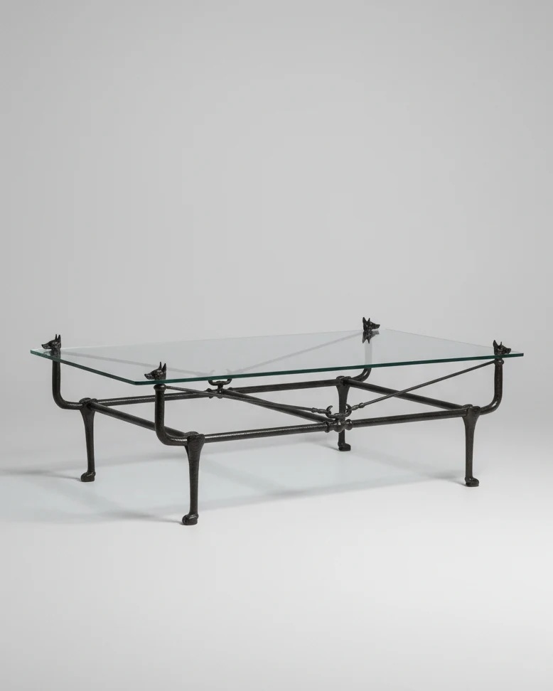 Loyal Bronze Dog Coffee Table