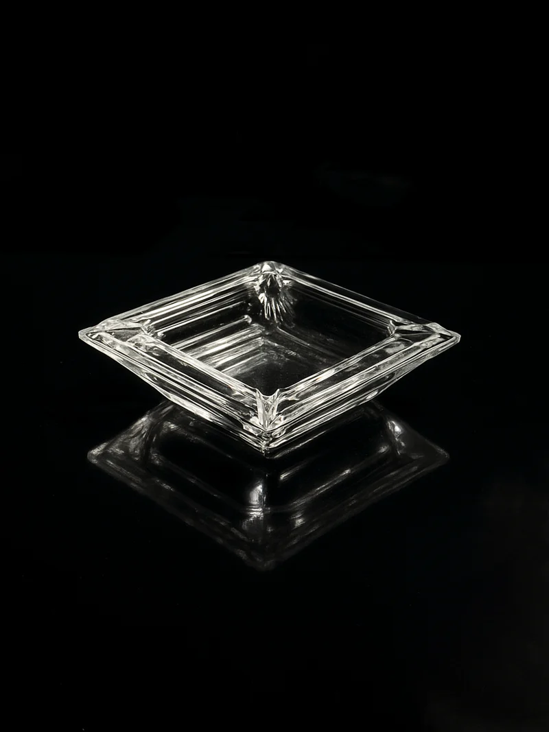 Italian Art Deco crystal glass ashtray / vide poche