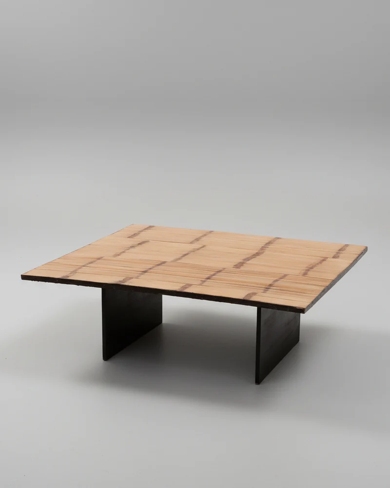 Bamboo Coffee Table Attributed to Axel Vervoordt, Belgium, 1980s