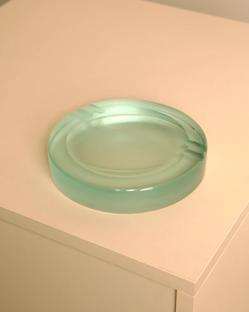 Round Glass Ashtray, Fontana Arte, Italy, 1970s