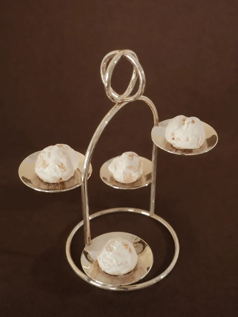 Sulptural Silver-Plated Candy Holder by Ercuis