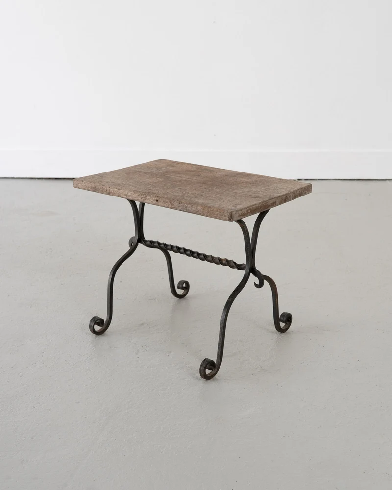 Early 20th Century Wrought Iron Side Table